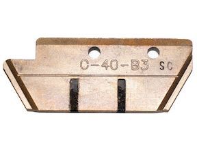 [C-40-B3-SC] Series C & P Contact Shoe with Self Cleaning Inserts - 3" L X 1/4" W